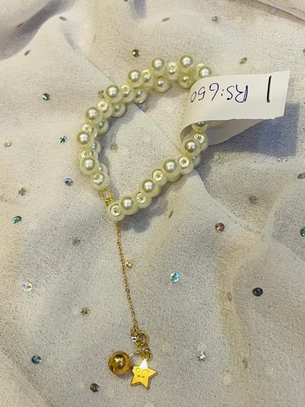 Pearl criss cross bracelet