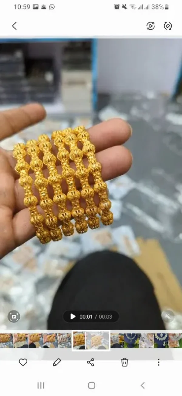 Gold plated bangles