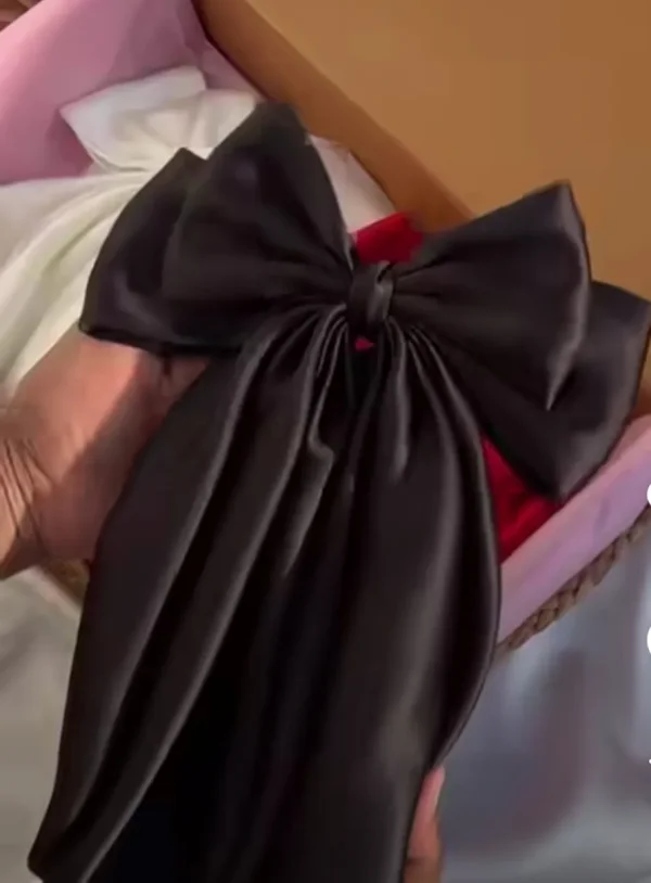 Silk hair big bow with clip