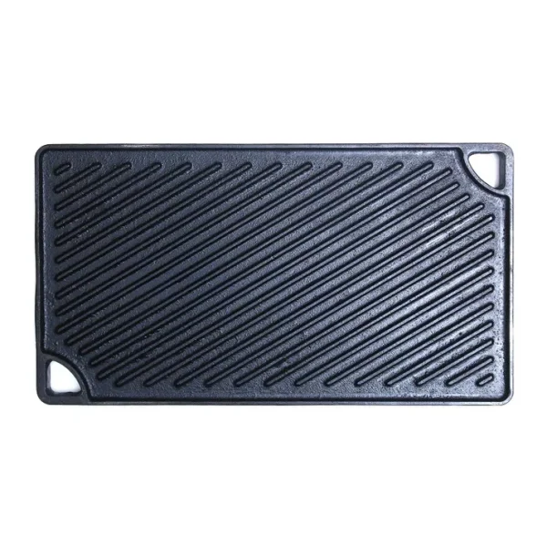 RTRGG16 Reversible Grill Griddle 16.75 in x 9 in, Cast Iron Krucible Kitchen Seasoned