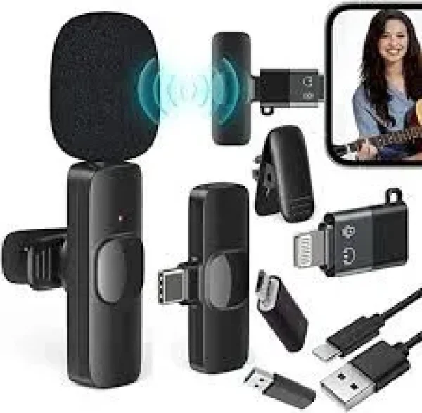 K8 Wireless Microphone Universal Plug Play Mini Collar Clip Microphone Transmitter for Mobile Phone K8 WIRELESS MICROPHONE FOR TYPE-C