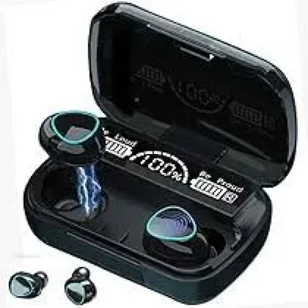 M10 TWS Wireless Earbuds - Wireless Airbuds - high Bass Earbuds - Water proof Airbuds - TWS M10 Earbuds Bluetooth 5.1 Earphones 2000mAh Charging Box Wireless Stereo Headphones Sports Waterproof Earbud