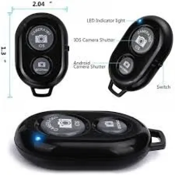 Camera Shutter Remote, Mini Bluetooth Remote Control Button, Wireless Bluetooth Remote Shutter Button For Monopod Tripod Wireless Bluetooth Phone Tablet Camera Selfie Remote Shutter for Android iOS