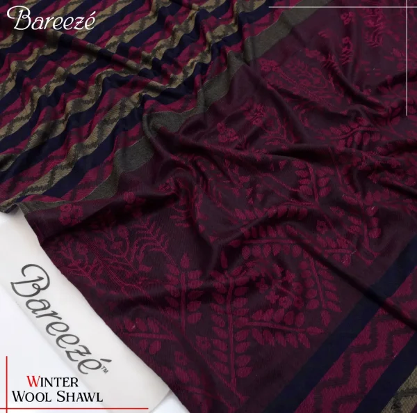 Breeze Brand Jacquard Wool Shawl