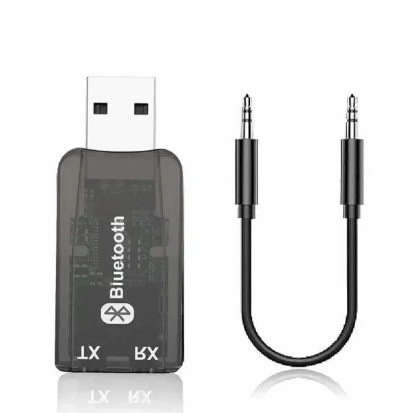 Car Bluetooth Receiver Transmitter V5.0 Mini 3.5mm AUX USB Audio Adapter Wireless Auto Stereo Music For Speaker TV PC headphone BT-TX5