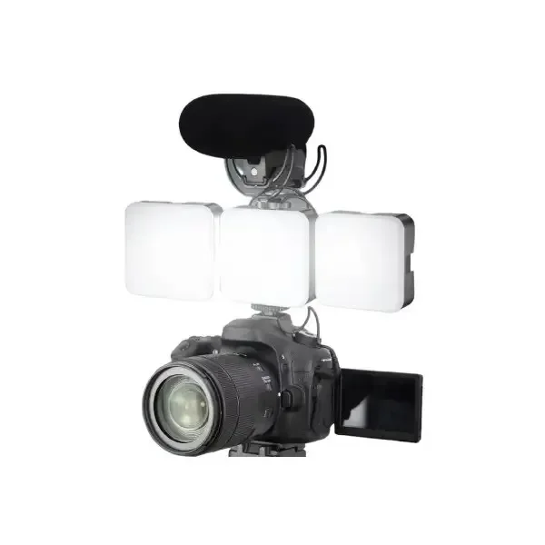 49 LED Beads Video Light with Adjustable Tripod Stand / Color Filters,6000K USB Studio Lighting Kit for Tablet / Low Angle Shooting, Collection Portrait YouTube Photography