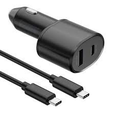 Samsung Super Fast Dual Car Charger (45W+15W) / Galaxy Car Charger (45W+15W) /  Car Charger | SAMSUNG Super Fast Dual Car Charger Usb (45W+15W) Two Ports EP-L5300 Black