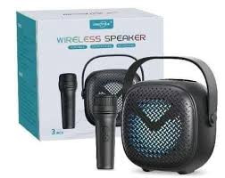 GTS-1941 Bluetooth Wireless Speaker ? Speaker Wireless Mic Wireless Microphone, USB, FM Radio Rechargeable Battery FM Radio Function Big Sound Good Bass True Wireless Stereo Work with USB size 3 inch