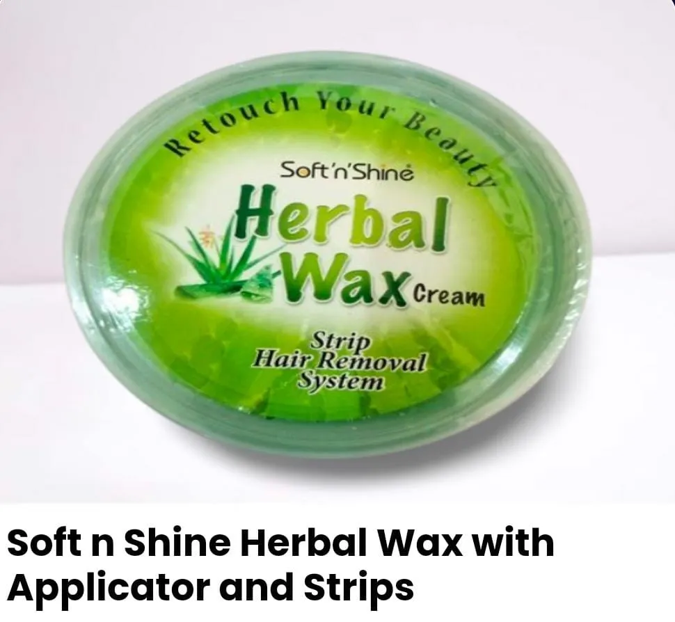 Soft and shine herbal wax with applicator and strips
