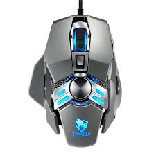 T wolf RGB Mechanical Gaming Mouse Adjustable 7000 DPI | T-Wolf Wolf Warrior Gaming Mouse V10 | For Windows XP, Vista, Windows 7, Windows 8 MAC | Marco Programming Gaming Mouse USB Wired 6400DPI 135G