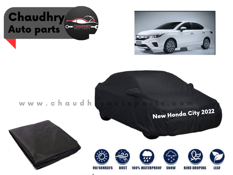 New Honda City 2022 Carbon Coated Top Cover Premium Quality, Water Proof~Scratches Proof~Double Stitched~Cover Whole Body Packed In High Quality Bag