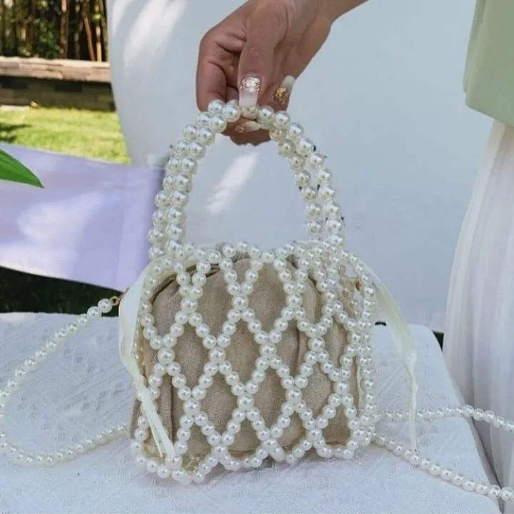Handmade Pearl Pouch Bag