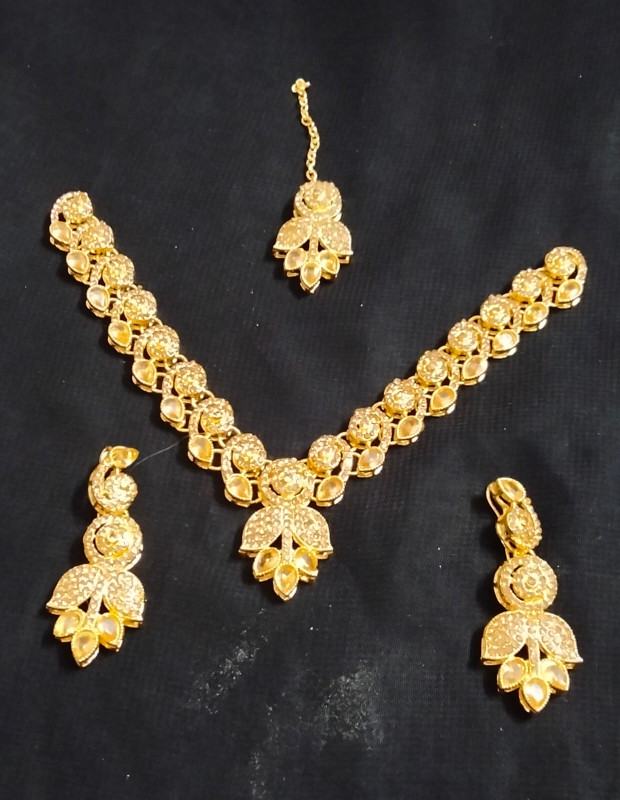 Gold Plated Pure Zircon set