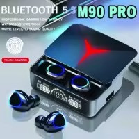 In ear Earbuds M90 PRO with 2000mAh Power Bank Upto 48 Hours Playback Bluetooth Headset True Wireless Airpod_ - Black