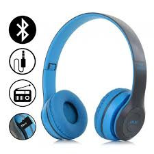 P47 Wireless Dolby Digital 5.1 Premium Foldable Bluetooth Headphone with Noise Cancellation Waterproof Sports/Office/Gaming/Casual/Study/Evening (Wireless, Dolby 5.0