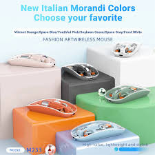 Dual-Crystal 2400DPI Transparent Silent Rechargeable Wireless Mouse, Dual Modes 3 Channels Wireless + Bluetooth - 2.4Ghz Transparent Bluetooth Wireless Mouse Rechargeable USB Mouse Gamer Real-Time Pow