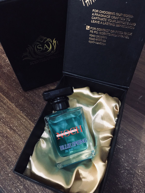 Blue spring luxury perfume