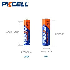 PKCELL AA2 LR06 & AAA2 LR03 CELL Batteries 1.5V High Performance Disposable 2 Pack Double A & Triple A Batteries for Keyboards Clocks Kids Musical Mat Toys Remote Controls (10-Year Shelf Life) X 2 Cou