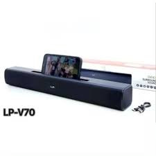 LP V70 Long Sound Bar Bluetooth Speaker - Stereo portable soundbar deep bass HIFI music subwoofer wireless BT speaker FM radio support TF/USB desktop wireless speaker heavy bass For HOME THEATRE, Port