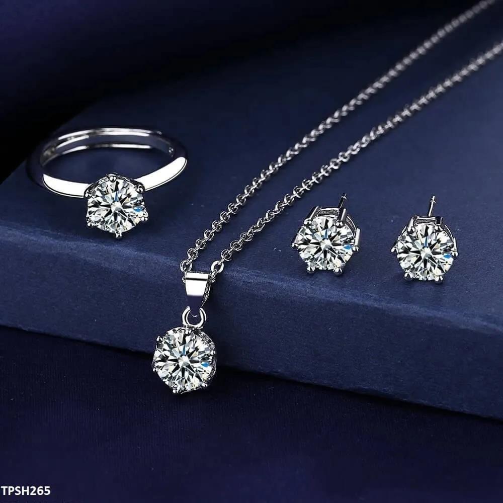 Crystal studed necklace set