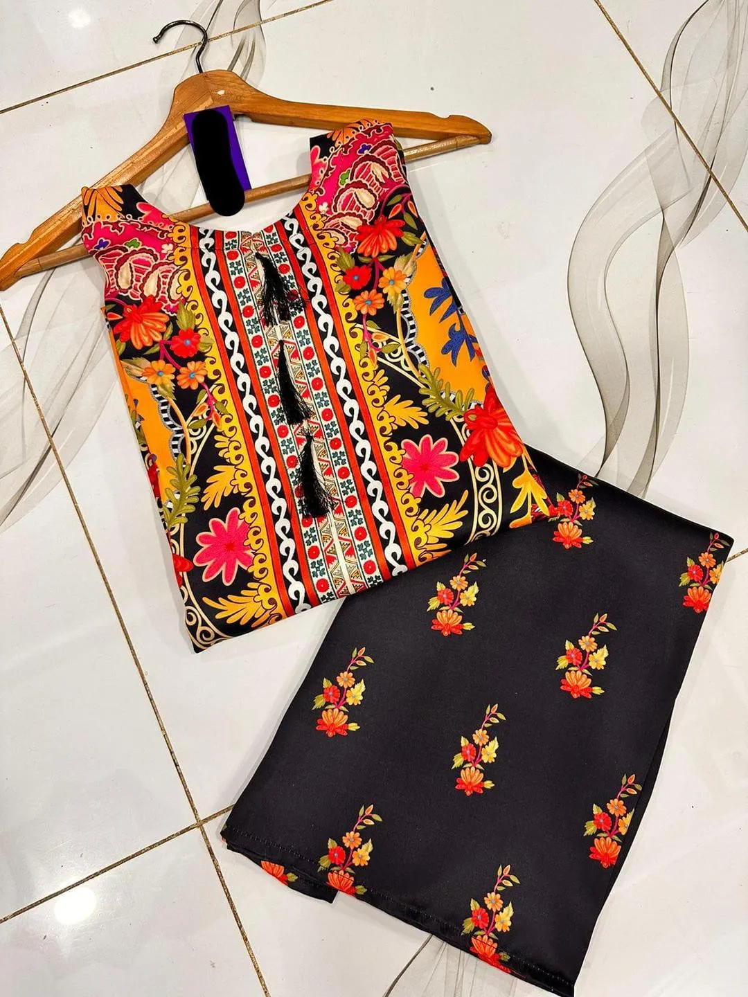 2pcs khaddar Printed shirt and trouser