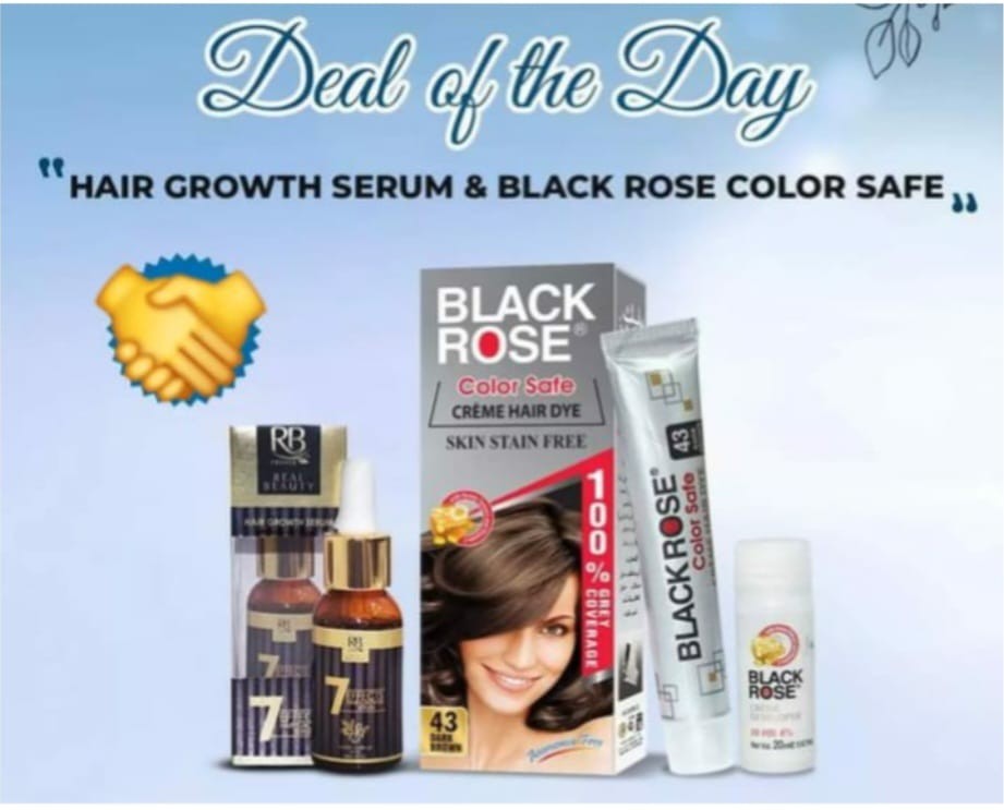 Hair Growth Serum and Black Rose Color
