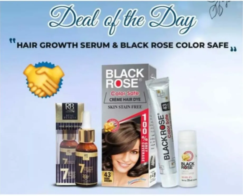 Hair Growth Serum and Black Rose Color