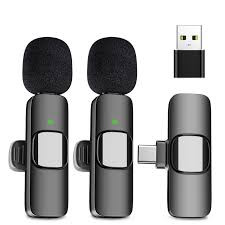 Type-C/Lightning Connection Professional Lavalier Lapel Clip-on Microphone Compatible for Iphone/Type-C Ports - M9 Wireless Lavalier Microphone Professional Noise Reduction Portable Mic YouTube Stream